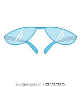 Icono de anteojos de tendencia de color aislado Vector