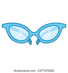 Isolated colored trending eyeglasses icon Vector