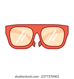 Isolated colored trending eyeglasses icon Vector