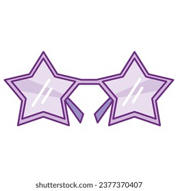 Isolated colored trending eyeglasses icon Vector