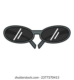 Icono de anteojos de tendencia de color aislado Vector