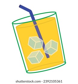 Isolated colored tropical cold drink Vector illustration