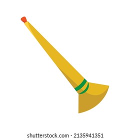 Isolated colored trumpet musical instrument Vector