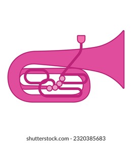 Isolated colored trumpet musical instrument icon Vector illustration