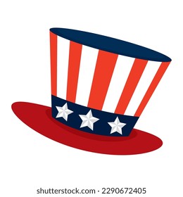 Isolated colored usa traditional hat icon Vector