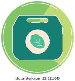 Isolated colored vegan lunch box icon Flat design Vector