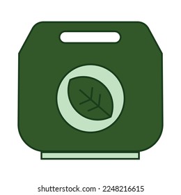 Isolated colored vegan lunch box icon Flat design Vector