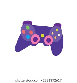 Isolated colored videogame joystick sketch icon Vector