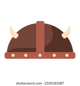 Isolated colored viking helmet icon Vector