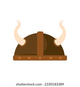 Isolated colored viking helmet icon Vector