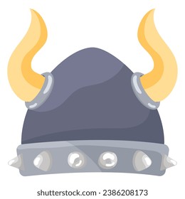 Isolated colored viking helmet sketch icon Vector