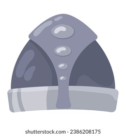 Isolated colored viking helmet sketch icon Vector