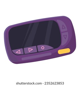 Isolated colored vintage beeper icon Vector