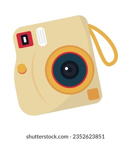 Isolated colored vintage camera icon Vector