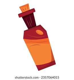 Isolated colored vintage wine bottle icon Vector