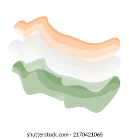 Isolated colored watercolor flag of India Vector
