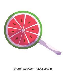 Isolated colored watermelon candy icon Vector