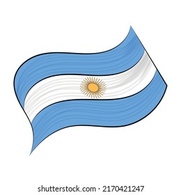 Isolated Colored Waving Flag Argentina Vector Stock Vector (Royalty ...