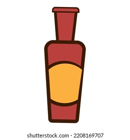 Isolated colored wine bottle icon Flat design Vector