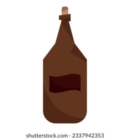 Icono de esbozo de botellas de vino de color aislado Vector