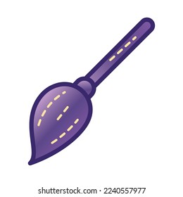 Isolated colored wooden witch broom icon Vector