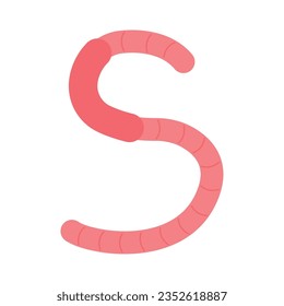Isolierte farbige Wurminsektensymbol