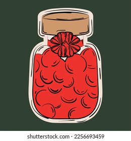 Isolated colored wrapped gift sketch icon Vector illustration