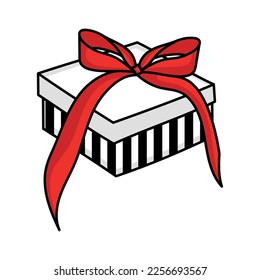 Isolated colored wrapped gift sketch icon Vector illustration