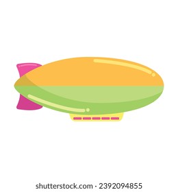 Isolated colored zeppelin icon Vector illustration