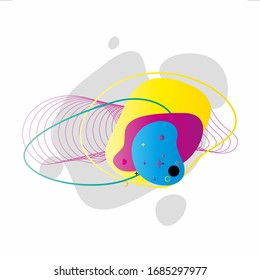 isolated colorful abstract fluids design vector elements
