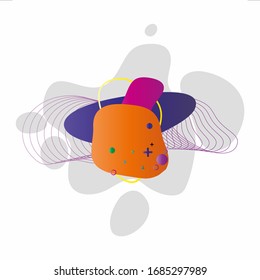 isolated colorful abstract fluids design vector elements