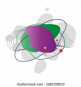 isolated colorful abstract fluids design vector elements