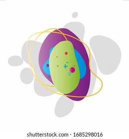 isolated colorful abstract fluids design vector elements