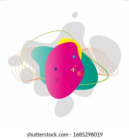 isolated colorful abstract fluids design vector elements