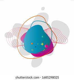 isolated colorful abstract fluids design vector elements