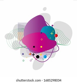 isolated colorful abstract fluids design vector elements