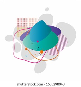 isolated colorful abstract fluids design vector elements