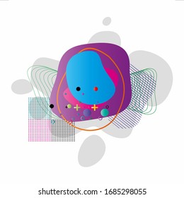 isolated colorful abstract fluids design vector elements