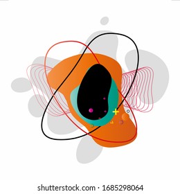 isolated colorful abstract fluids design vector elements