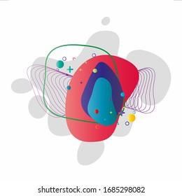 isolated colorful abstract fluids design vector elements