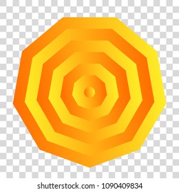 Isolated colorful abstract object. Bright gradient figure, geometric shape. Vector decorative object. Creative symbol for your design.