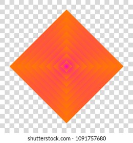 Isolated colorful abstract object. Bright gradient figure, geometric shape. Vector decorative object. Creative symbol for your design.