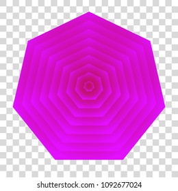 Isolated colorful abstract object. Bright gradient figure, geometric shape. Vector decorative object. Creative symbol for your design.