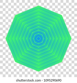 Isolated colorful abstract object. Bright gradient figure, geometric shape. Vector decorative object. Creative symbol for your design.