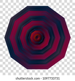 Isolated colorful abstract object. Bright gradient figure, geometric shape. Vector decorative object. Creative symbol for your design.