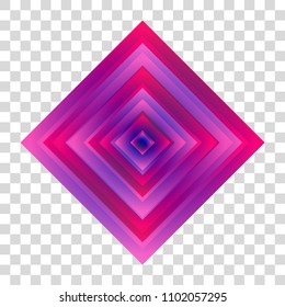 Isolated colorful abstract object. Bright gradient figure, geometric shape. Vector decorative object. Creative symbol for your design.