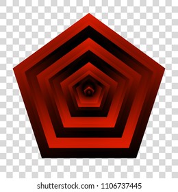 Isolated colorful abstract object. Bright gradient figure, geometric shape. Vector decorative object. Creative symbol for your design.