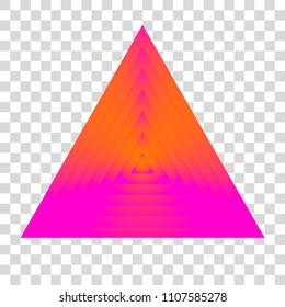 Isolated colorful abstract object. Bright gradient figure, geometric shape. Vector decorative object. Creative symbol for your design.