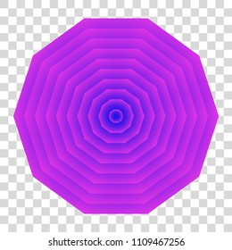 Isolated colorful abstract object. Bright gradient figure, geometric shape. Vector decorative object. Creative symbol for your design.