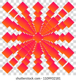 Isolated colorful abstract object. Bright gradient figure, geometric shape. Vector decorative object. Creative symbol for your design.